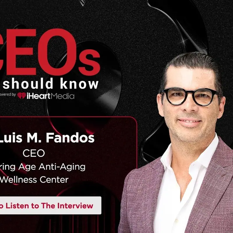 Dr. Luis M. Fandos during his CEOs You Should Know interview at iHeartMedia's New York studios