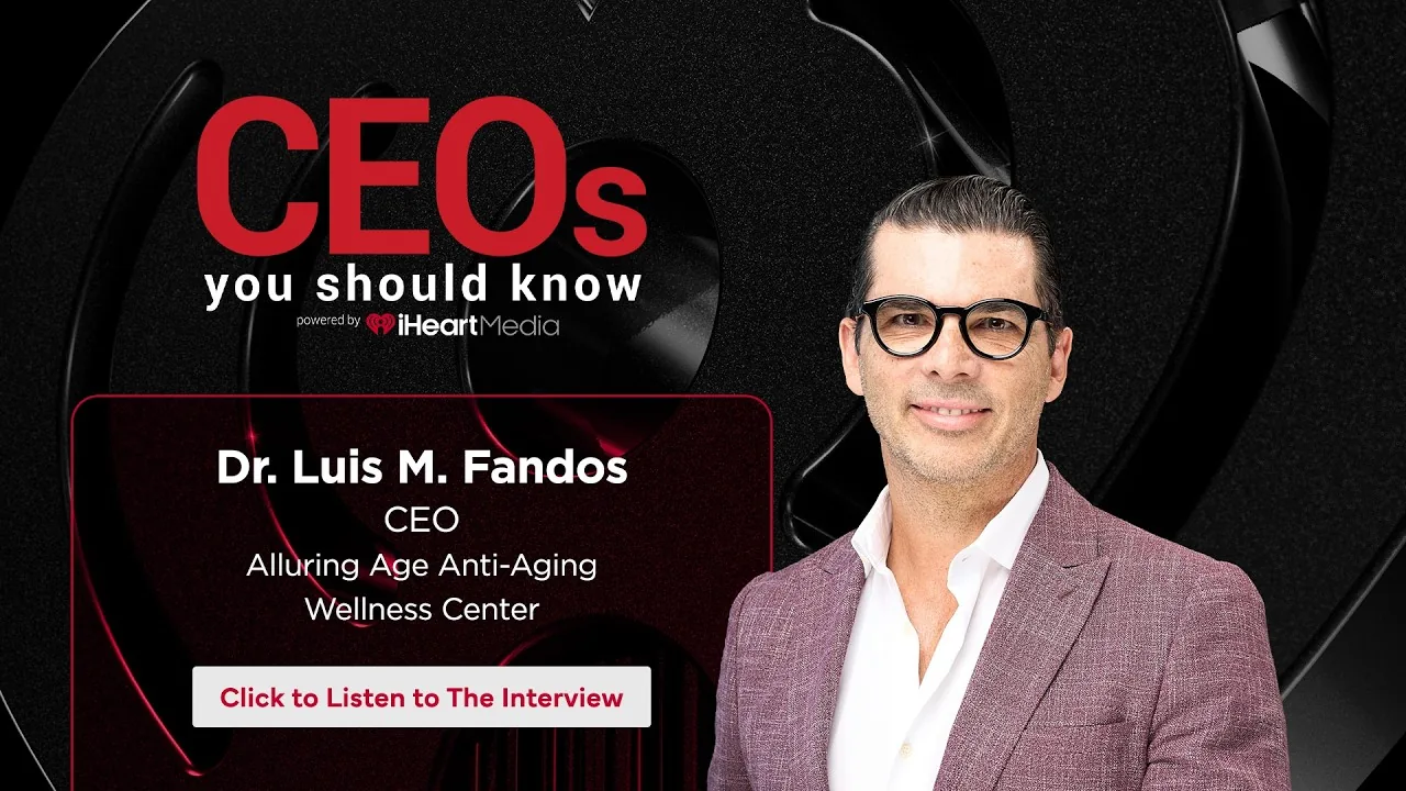 Dr. Luis M. Fandos during his CEOs You Should Know interview at iHeartMedia's New York studios