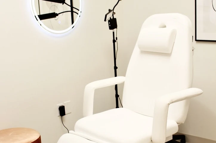 A treatment room at Alluring Age in West Islip, New York