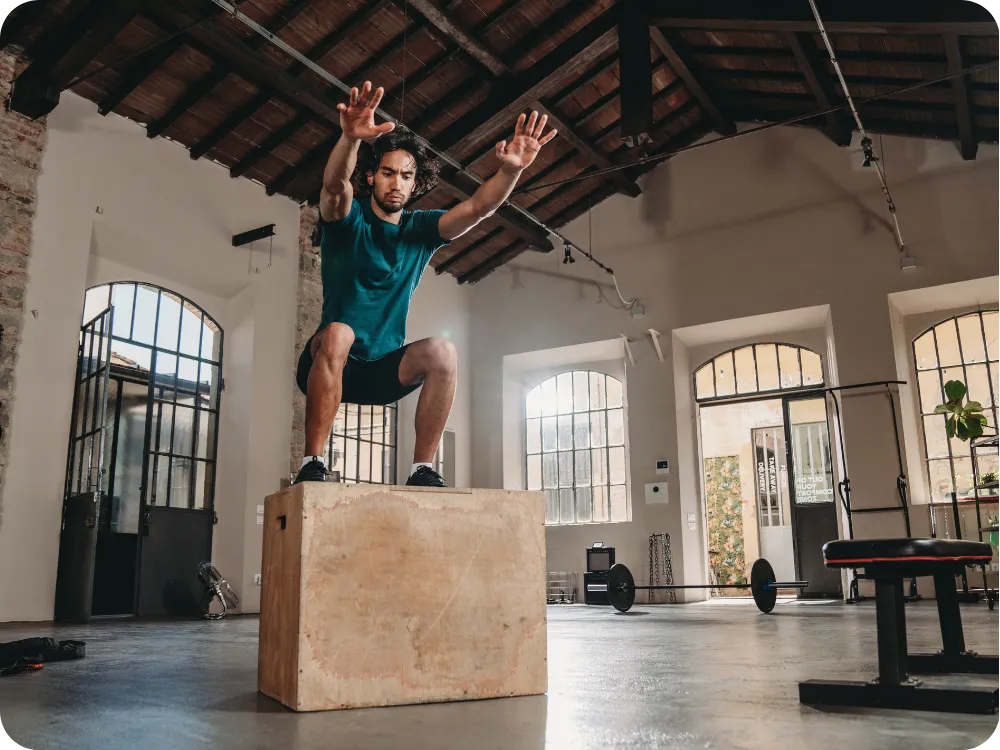 An athlete training, representing peptide-supported recovery